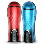 Male Crystal Story Aircraft Cup Men's Automatic Warming Clamp Telescopic Aircraft Cup Pocket Pussy Vagina Male Masturbator pussy
