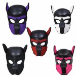 Sexy Dog BDSM Bondage Puppy Play Hoods Slave Rubber Pup Mask Fetish Adult Games Couples SM Flirting Games Toys For Erotic Hoods