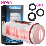 Leten, Leten Sex Product Vagina Fake Pussy Fully automa Male Masturbator Cup Realistic Artifical Vagina Adult Sex Toys for Men sex shop