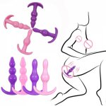 100% Safe Silicone Dildo Butt Plug Anal Plugs Unisex Sexy Stopper 3 Different Size Adult Sex Toys for Men/Women Trainer Massager