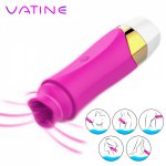 VATINE 12 Speeds Tongue Licking Vibrator G-spot Massager Clitoris Stimulator Nipple Sucker Female Masturbator Sex Toys for Women