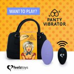 Feelztoys, Stymulator do noszenia w majteczkach - Feelztoys Panty Vibe Remote Controlled Vibrator   Fioletowy