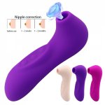 Clit Vibrator Nipple Sucker Blowjob Tongue Vibrating Clitoris Vagina Masturbator Dildo G-spot Stimulator Oral Sex Toy for Women