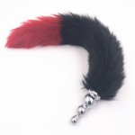 Fox, Anal Plug Butt Plug Anal Stopper Stainless Steel Smooth Anus Dilator Toy Black Faux Fox Tail Adult Sex Toys for Woman H8-89F