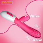 12 Modes G-Spot Vagina Dildo Clitoris Stimulate Massager Rabbit Vibrator Dual Vibration Motors  Adult Sex Toys For Women