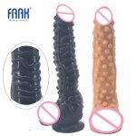 Faak, FAAK Long Big Silicone Dildo Realistic Penis Suction Deep Texture Sex Toys for Women Masturbator Extreme Stimulate Anal Massage