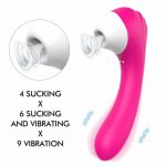 Female Vibrator 2In1 Nipple Vibrator Clitoris Stimulator Vibration Clitoris Sucker G Spot Vibrator Clitoris Suction Sex Toy S286