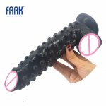 Faak, FAAK Silicone Realistic Dildo with Suction Cup Raised Pointed Extreme Stimulate Anal Dildo Big Fake Penis Sex Toys for Women