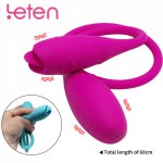 Tongue Vibrator For Lesbian Sex Toys Women Double Heads Two Ended Clitoris Stimulator Long Vibrators Dildo Butt Plug Adult Toys