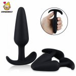 DOPAMONKEY black Silicone Butt Plug With 10 speed Vibrator Anal Plug Sex Toys For Woman Men Anal Dilator Adult sex for couples