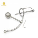 Penis Exercise Stainless Steel Male Chastity Device with Catheter and Anal Plug,Cock Cage,Penis Ring,Penis Lock,Cock Ring A058