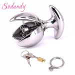 Stainless Steel Locking Anal Anchor Adjustable Butt Plugs Metal Anal Sex Toys for Women and Men