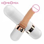Dildo Vibrator G Spot Vibrator Heater Av Wand Massager Telescopic Vibrator Realistic Penis Clitoris Stimulator Sex Toy for Woman