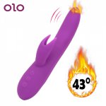 OLO Rotating Dildo Heating Vibrator G-spot AV Stick Magic Wand Female Masturbator Clitoris Stimulator Sex Toys for Woman