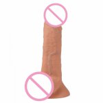Bendable 7.48 Inch G-Spot Realistic Penis Dildo Double Layer Silicone Penis with Suction Cup Adult Sex Toys for Women Female Mas