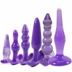 Dropshipping Anal plug 6 piece set Metal Anal Plug Outdoor Wear Butt Plug Sex Toys Anal Suitable for Women and Men sex shop