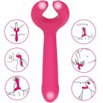 G Spot Vibrator With 3 Motors For Vagina Clitoris Penis Stimulation Silicone Dildo 7 Vibration Modes Sex  Toys For Woman Couples