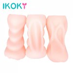 IKOKY Artificial Vagina Realistic Pussy 3D Deep Throat Sex Toys for Men Male Masturbator Cup Blowjob Adult Products