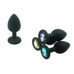 12 color for choose 42*94mm Large size black silicone anal plug butt plug jewel  insert sex toys for men