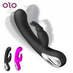 OLO Rabbit Dildo Vibrator Clitoris Stimulator 12 Speeds G-spot Massage Female Masturbation Sex Toy for Women Adult Products