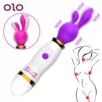 OLO 12 Speed Rabbit Vibrator Magic Rod AV Stick Vibrator Clitoris Stimulate G-spot Massage Sex Toys for Woman Masturbation