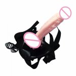 Premium New Wearable Adult Realistic Dildo Strap On Sex Anal Plug Removable Penis Adjustable Belt for Women Lady Lesbian