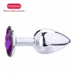 NEZEND 3 Size Metal Anal Bead Plug Jelly Toys G-spot Butt Plug for Men Women Adult Anal Sex Toys anal plug cock ring  large