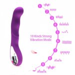 Sex Toy For Women10 Speeds Silicone USB Rechargeable Waterproof AV Wand massager G Spot Vibrators Powerful Erotic Clit Vibrator