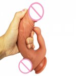 HOWOSEX 21.5*4.5CM Soft Realistic Silicone Dildo huge Double Layered Penis Dick G spot stimul With Suction Cup Adult Sex Toy