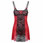 S M L XL XXL 3XL 5XL 6XL Black and Red Deep V Plus Size Lingerie Women Hot Sexy Underwear See Through Dress Xmas Gift