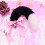 Black Cute ears Headbands with Fox / Rabbit Tail  Metal Butt Anal Plug Erotic Cosplay Accessories Adult Sex Toys for Couples