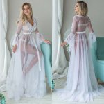 Women Sexy See Through Lingerie Babydoll Sleepwear Lace Long Dress Bathrobe Night Gown Robe 2020 Women Lace Perspective Clothes