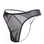 Men Sexy Underwear Mesh Transparent Erotic Panties Male Hollow G-string Underpants T Back Knickers Briefs Gay Men Lingerie
