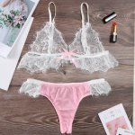 Sexy Lingerie Set Women hot Sexy Underwear Lace Bra and G string Set Porn Lenceria mujer Erotic Langerie Transparent Babydoll