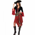 3XL Big Size European Lady Halloween Sexy Caribbean Pirate Costume Cosplay Role Playing Uniform Erotic Sexy Pirate Lingerie