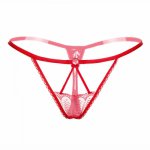 VDOGRIR Sexy Women's Lace G-String Transparent Underpants Hot Erotic Lingerie Open Crotch Lace Panties Thong Briefs Femme Tangas
