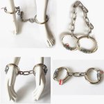 Adult Products Combination Lock Metal Handcuffs Leg Cuffs Password Lock Bondage Anklet Hand Cuffs  Fetish Toys for Couples G30