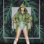 Nightclub Outfit Women Singer Dance Prom Bodysuit Set Sexy Green Military Uniform Costume Spandex Leotard Jacket