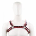 Sexy Leather Chest Harness Men BDSM Fetish Adjustable Leather Tops Gay Harness Bondage Belts Rave Costumes for Adults Sex Games
