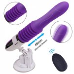 Hand-Free Thrusting Dildo Vibrator Automatic G spot Vibrator with Suction Cup Sex Toy for Women Sex Fun Anal Vibrator for Orgasm