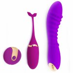 Puppy play 2pcs/set  Vibrator & wireless remote egg vibrator,USB recharged waterproof Sex Toys for Women, adult game in public