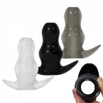 5 Sizes Hollow Anal Plug Butt Plug Anal Dilator Enema Soft Speculum Prostate Massager Sex Toys For Woman Men Gay Adult Products
