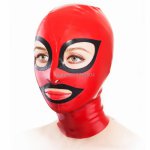 sexy lingere exotic handmade latex unisex hoods red mask club wear cekc zentai fetish uniform customize size