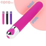 Vibrator Clitoris and G-Spot Stimulator Nipple Vibrate Massager Bullet Vibrating Wand Orgasm Vagina Dildo 10 Speeds for Travel