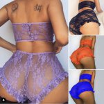 Goocheer 2pcs/Set  Women Lace Sexy Lingerie Nightwear Babydoll G-string Underwear Set Sleepwear