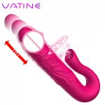 VATINE Telescopic Rotation Dildo Tongue Licking Vibrator Clitoris Stimulator Sex Toys for Women G-spot Massage Vibrator Wand