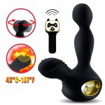 Heating Prostate Massage Butt Plug 3 Modes Rotating 10 Modes Vibration Silicone Wireless Remote Anal vibrator Sex Toys For Men