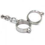 Stainless steel leg irons ankle cuffs adult games bondage restraints legcuffs shackles bdsm tools fetish sex toys for couples