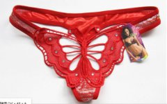 3pcs/lot Sexy Lingerie Panties For Thong Panty Hollow big butterfly diamond transparent thong sexy T pants