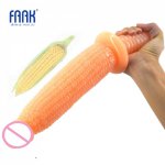 Faak, FAAK long dildo with thread handle imitate corn dildo big fake penis sex toys for women adult products sex shop flirt masturbate